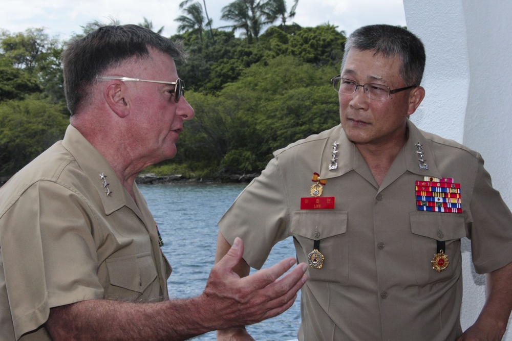 ROK Marine CMC visit to Pearl Harbor