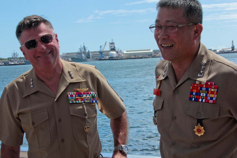 ROK Marine CMC visit to Pearl Harbor