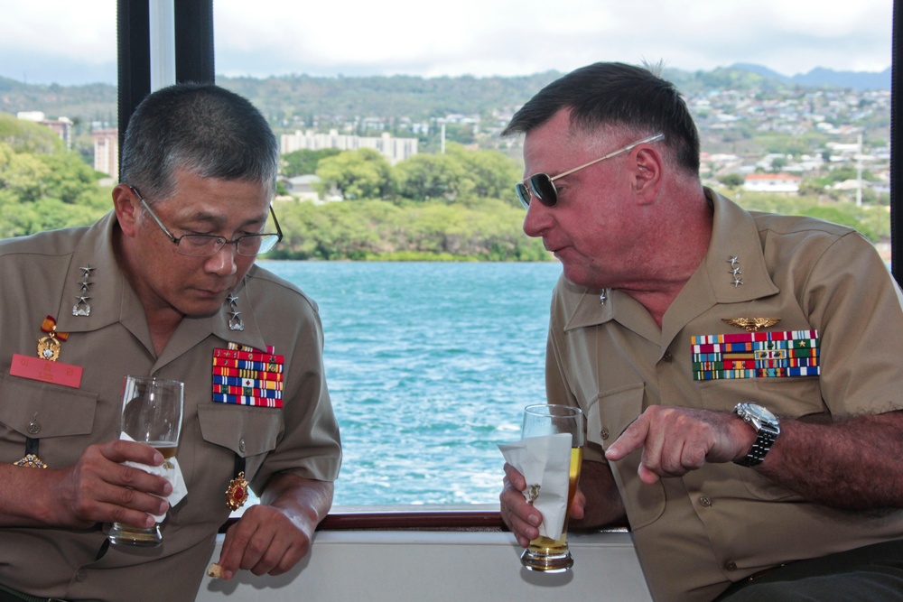 ROK Marine CMC visit to Pearl Harbor