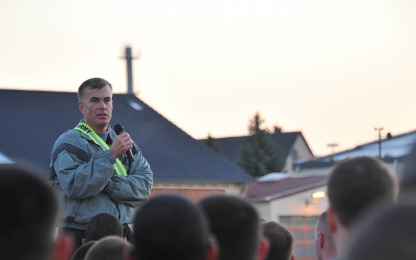Brigade Commander addresses soldiers about suicide prevention