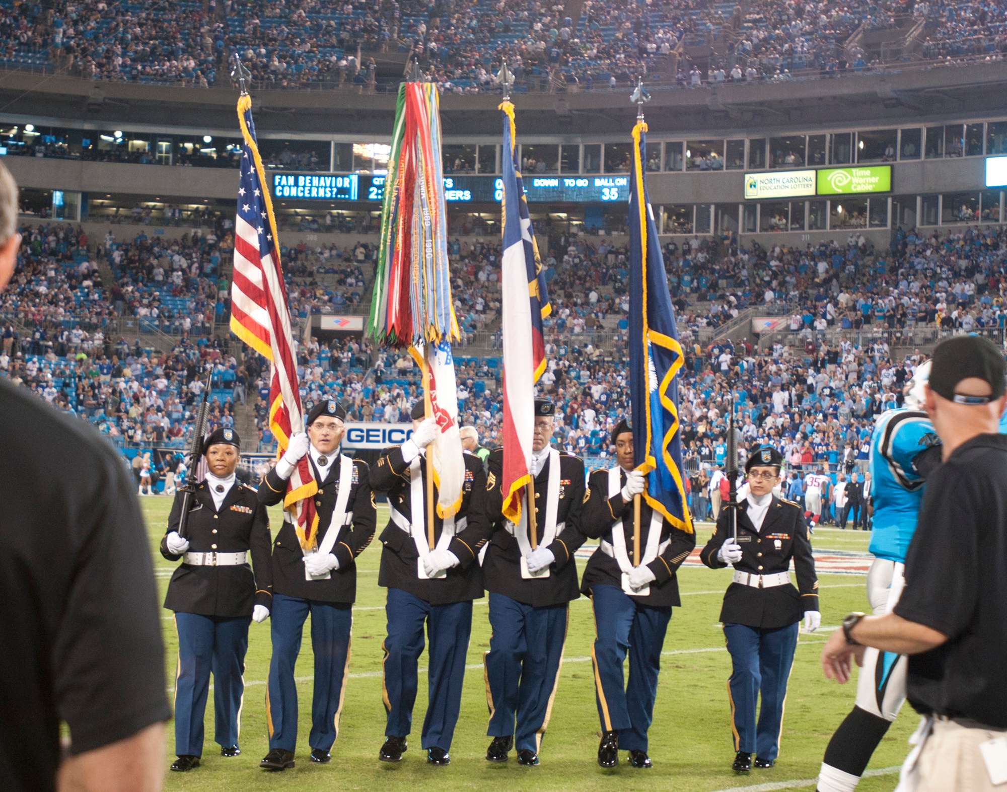 DVIDS - Images - 81st Regional Support Command Color Guard at a Panthers  game [Image 5 of 6]