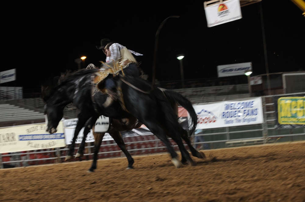 Service members enjoy Rodeo Night