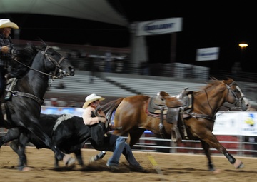Service members enjoy Rodeo Night