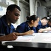 Petty officer advancement exam aboard USS Enterprise