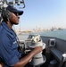 USS Warrior departs Mina Salman