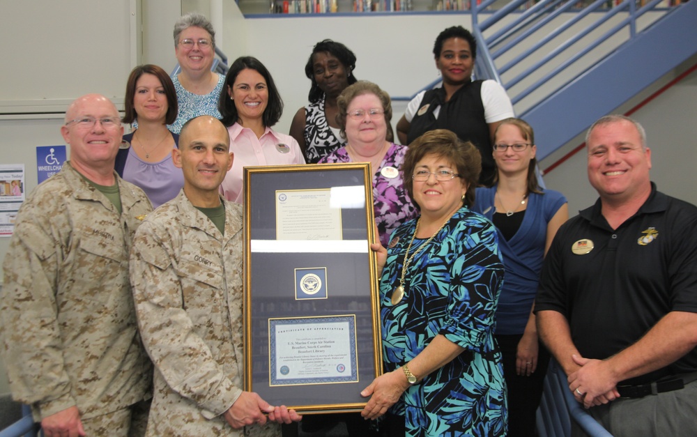 Air Station Library receives Premier Library award