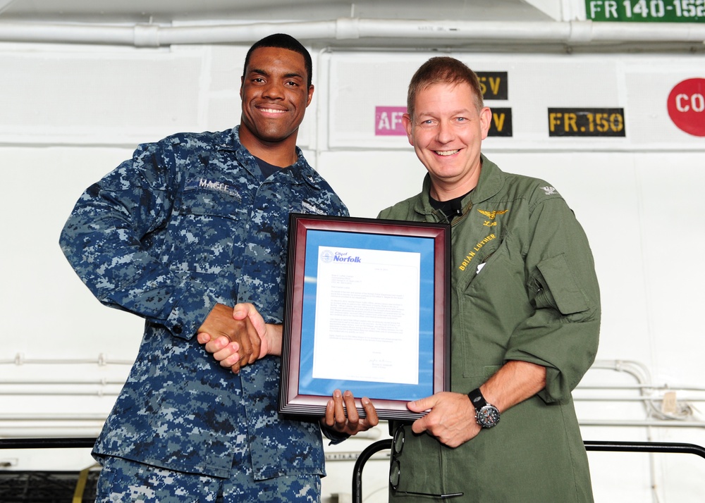 USS George H.W. Bush captain's call