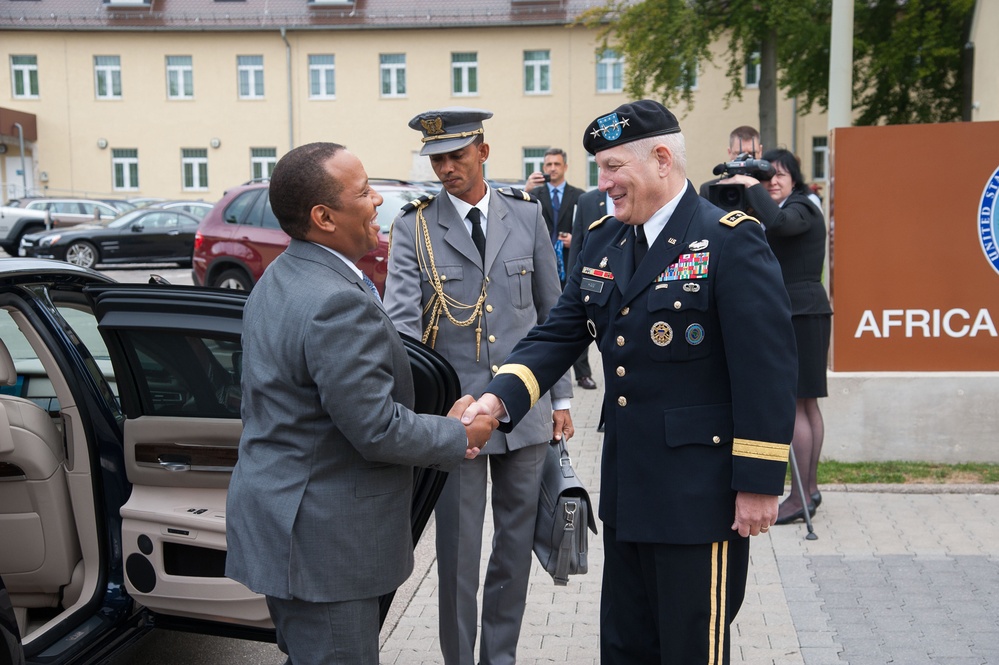 Prime minister of Sao Tome Patrice Trovoada's visit to Africa Command Headquarters, Stuttgart
