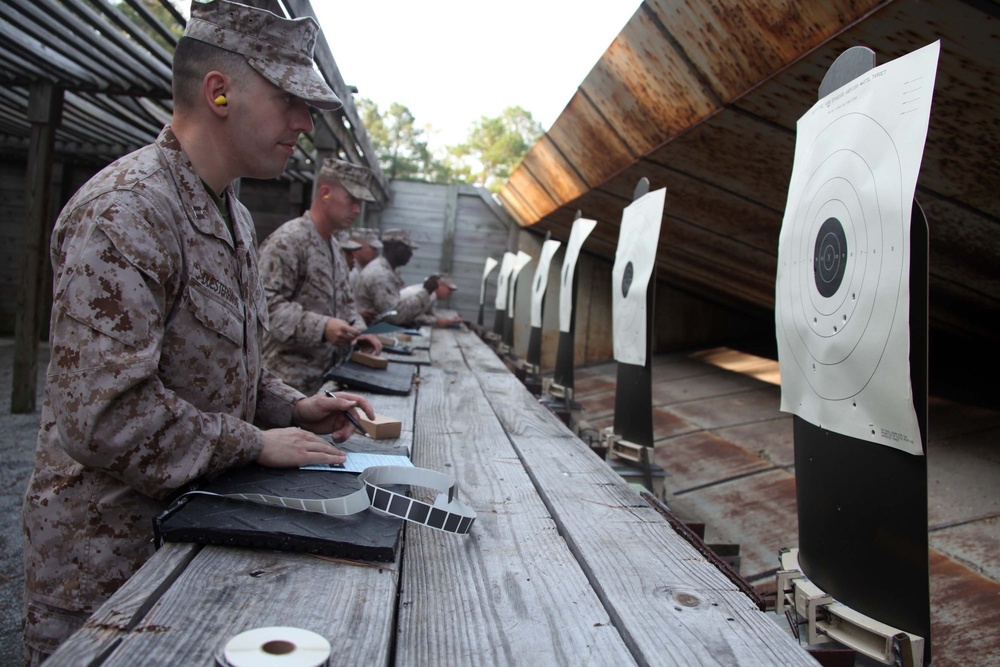 22nd MEU qualifies on the pistol range