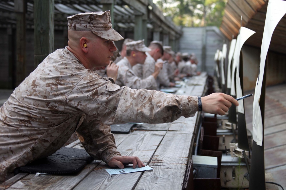 22nd MEU qualifies on the pistol range