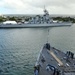 USS Rushmore prepares to moor in Pearl Harbor