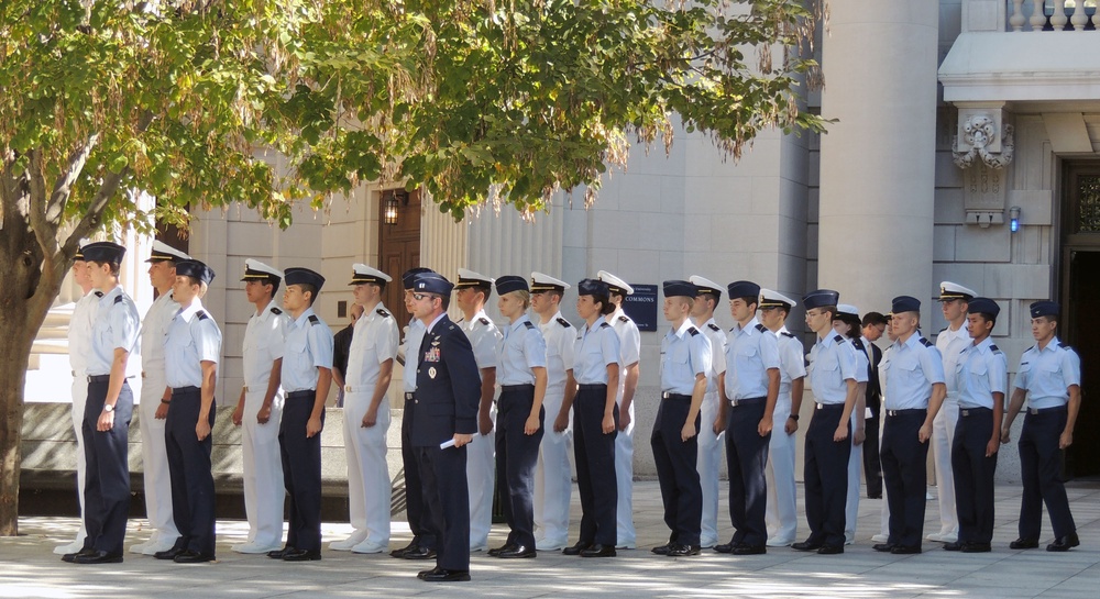 ROTC welcoming ceremony at Yale