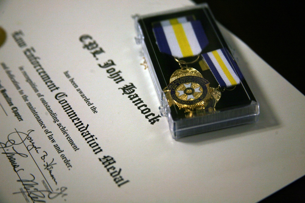 Civilian officer receives prestigious law enforcement award