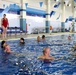 Marines, sailors and Marine Corps Community Services fitness instructors assemble in the IronWorks pool here Sept. 6, 2012, to take part in Marine Corps Aquatics Cadence Reconditioning Program Training