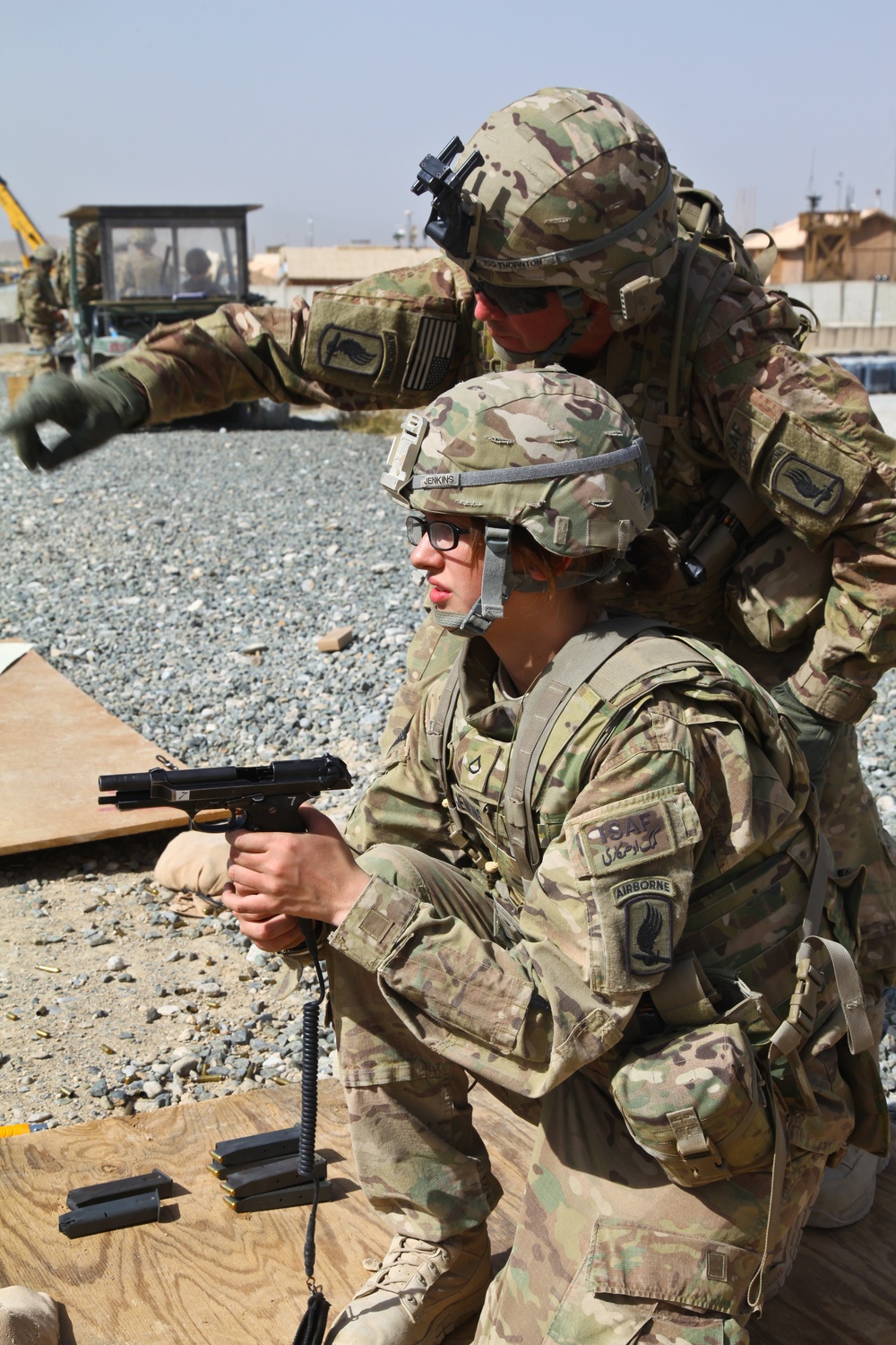 Soldiers qualify during FOB Shank range exercise