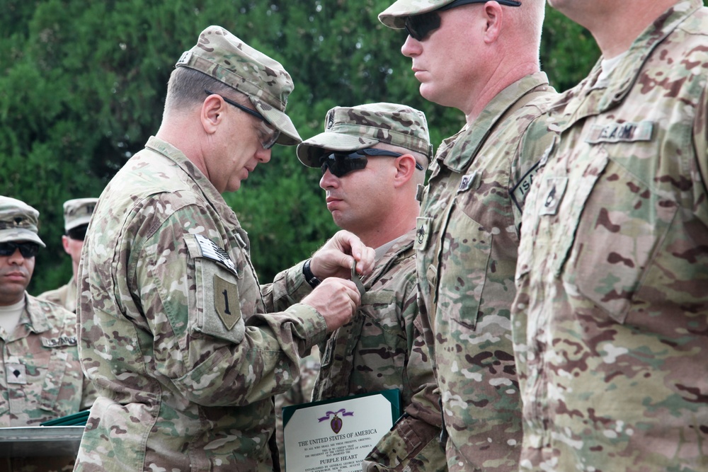 Purple Heart ceremony held on FOB Salerno