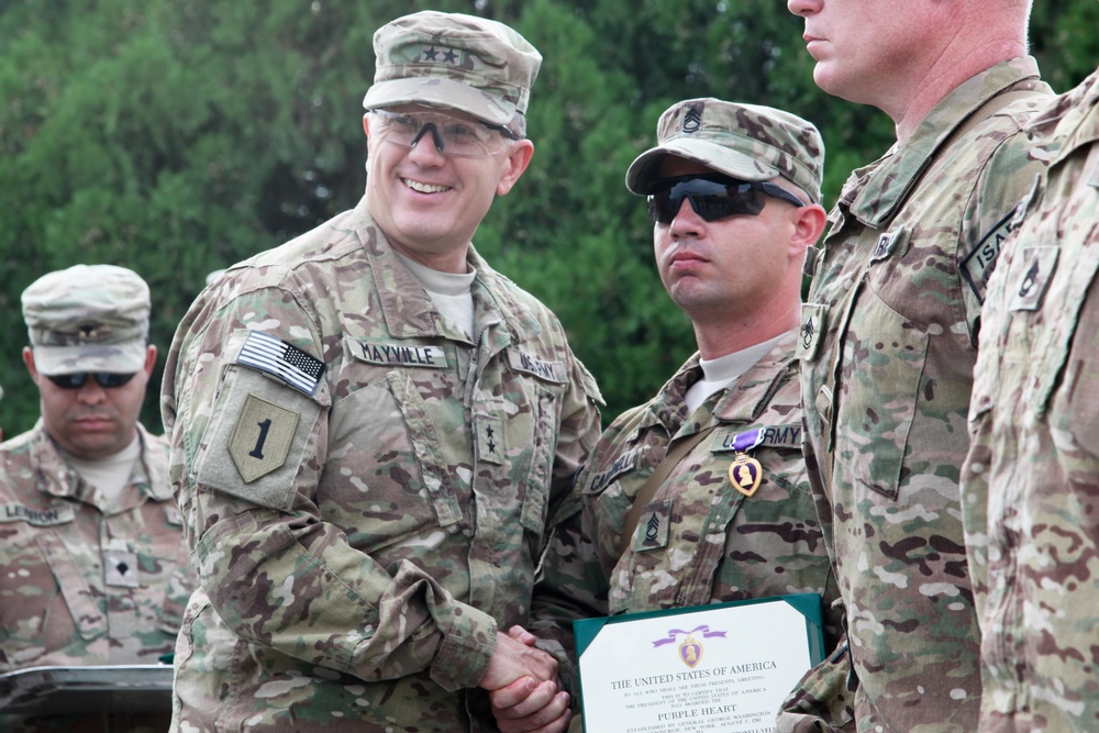 Purple Heart ceremony held on FOB Salerno