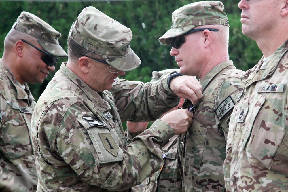 Purple Heart ceremony held on FOB Salerno
