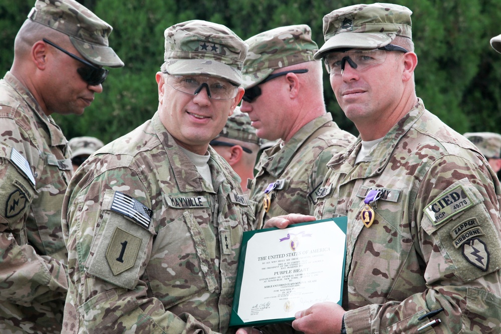 Purple Heart ceremony held on FOB Salerno