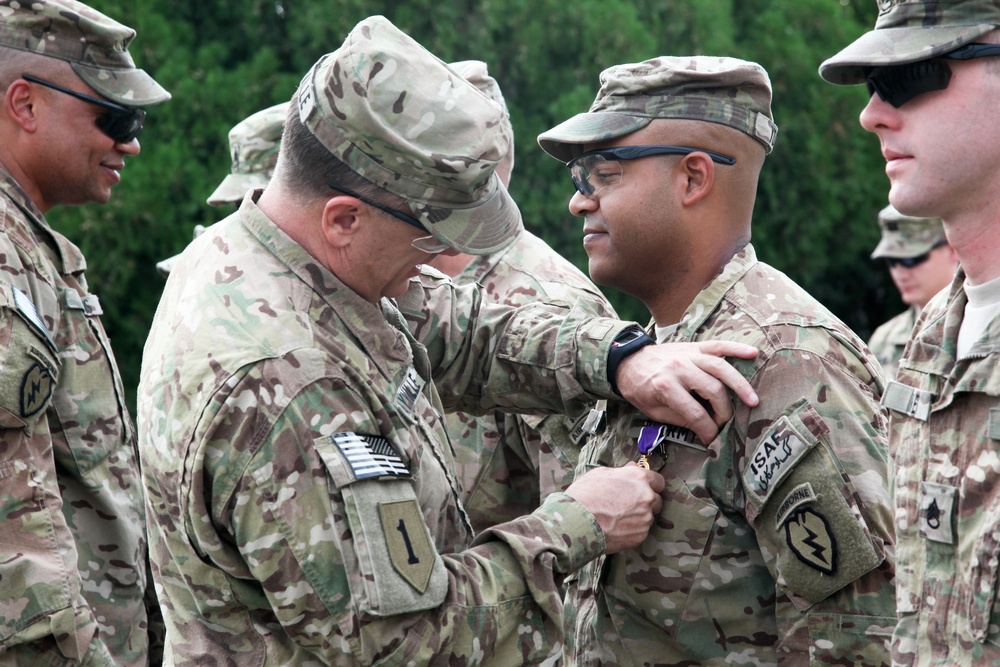 Purple Heart ceremony held on FOB Salerno