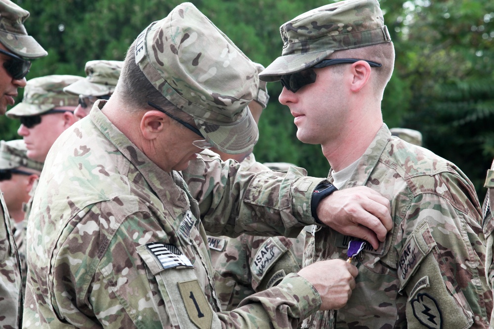 Purple Heart ceremony held on FOB Salerno
