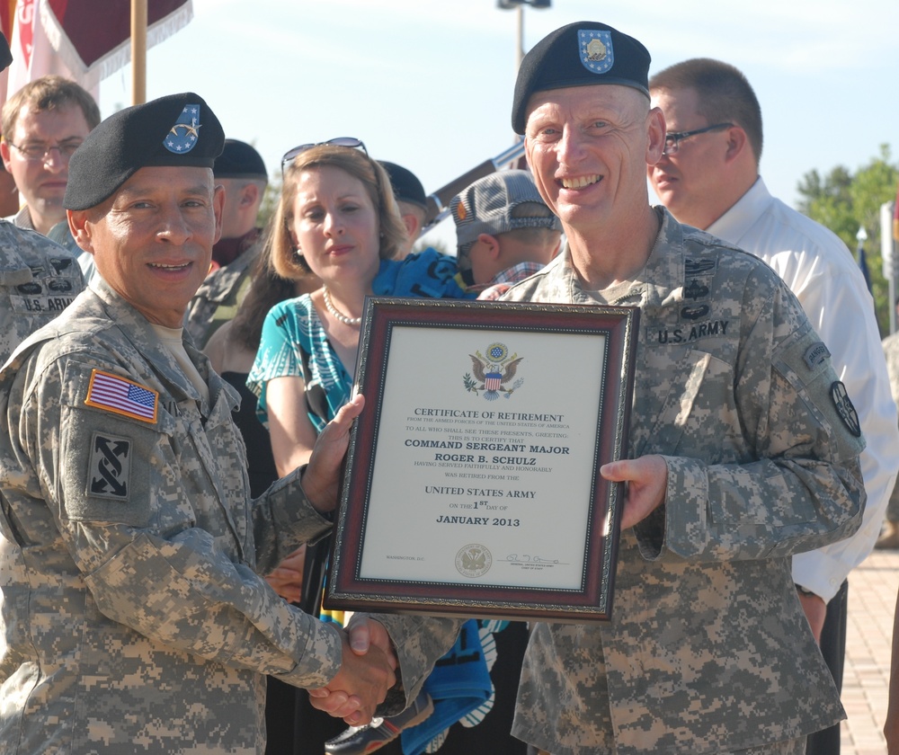 AR-MEDCOM farewells Command Sgt. Maj. Schulz