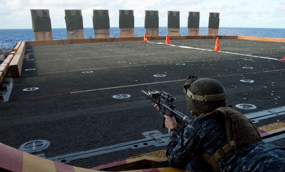 USS Bonhomme Richard live-fire exercise