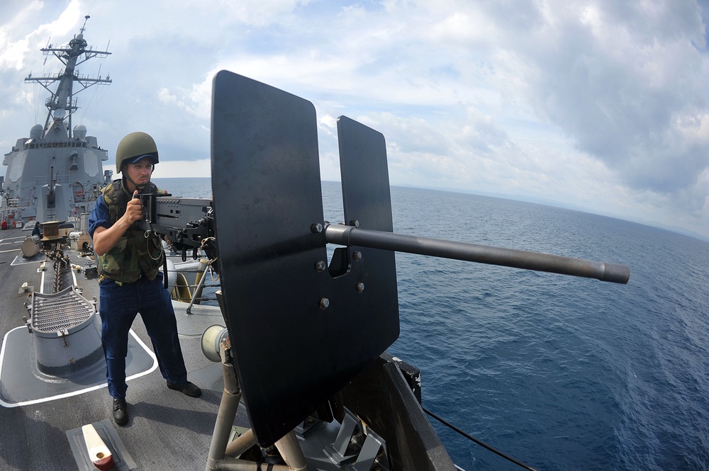 USS McCampbell transits San Bernardino Strait