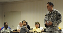 Maj. Gen. Mark MacCarley, TRADOC deputy chief of staff, visits American Legion members
