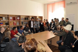 American Corner in Naryn welcomes AFCENT Band 'Top Flight'
