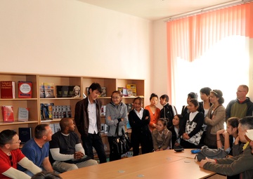 American Corner in Naryn welcomes AFCENT Band Top Flight