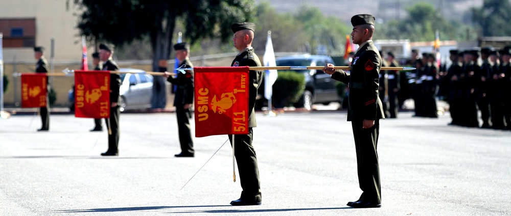 5/11 Marines, sailors rededicate battle colors aboard Camp Pendleton