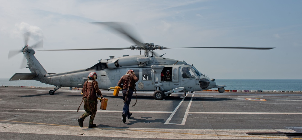 Stennis rescues drowning man near Strait of Malacca