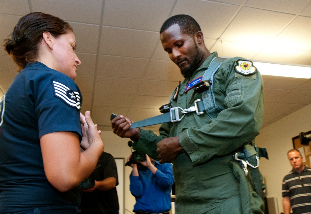 Champ Bailey flies with the Thunderbirds