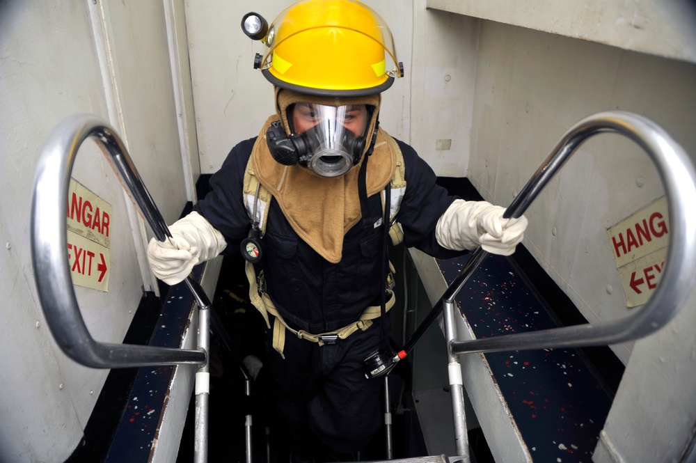 USS Harry S. Truman crew take part in drill