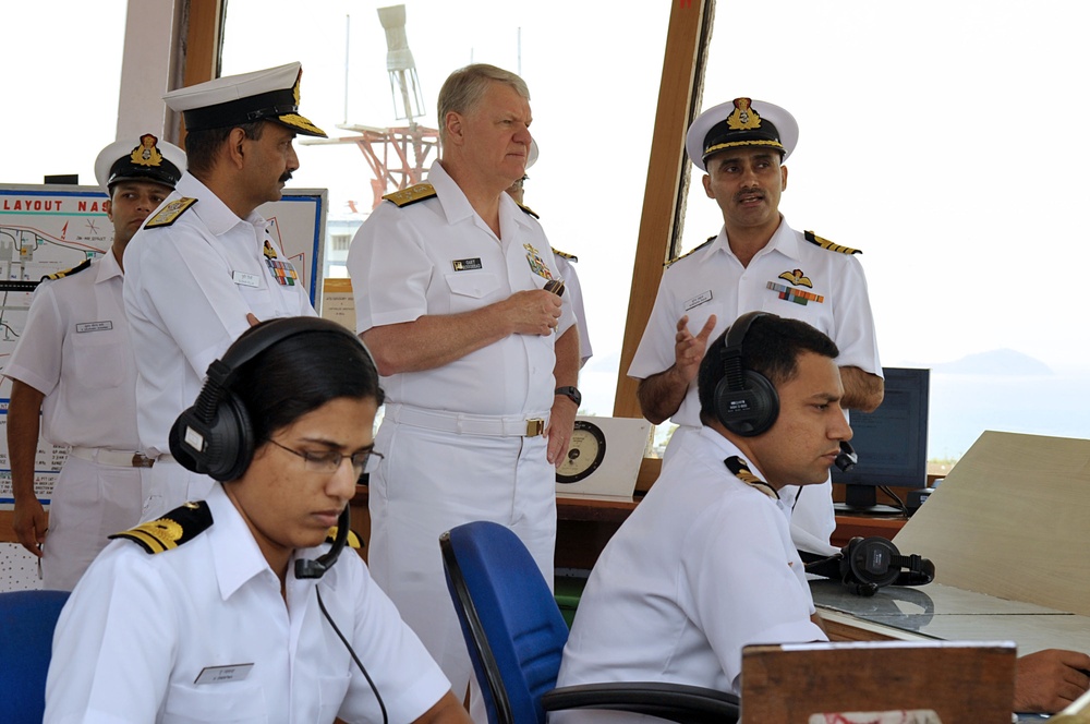 CNO visits Indian Naval Station Kadamba