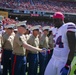 San Francisco Fleet Week military members salute at 49ers game