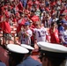 San Francisco Fleet Week military members salute at 49ers game