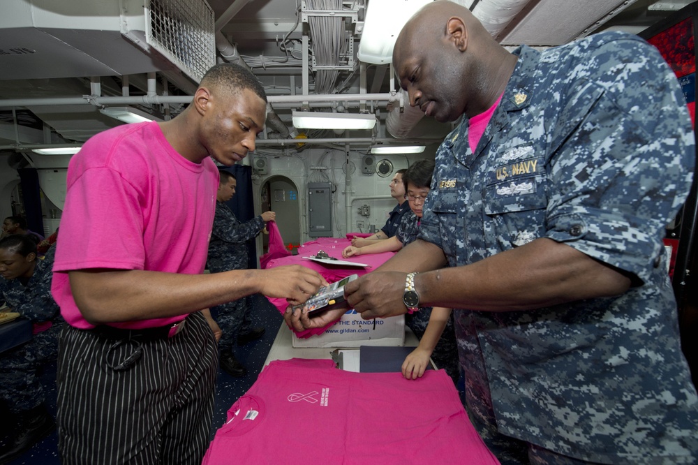 USS Bonhomme Richard goes pink for Breast Cancer Awareness Month