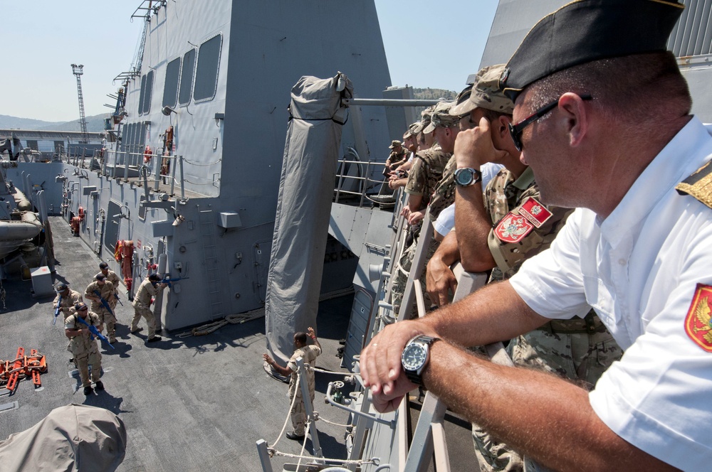 USS Winston Churchill in Montenegro