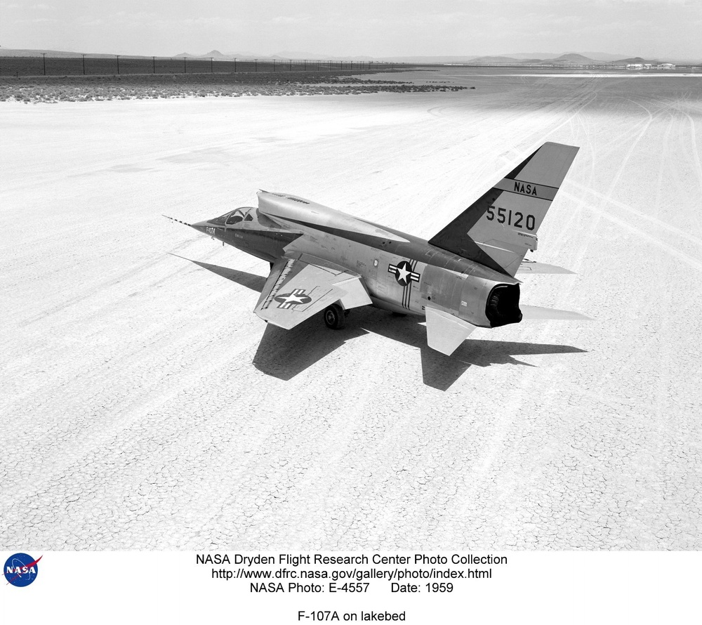 F-107A on lakebed