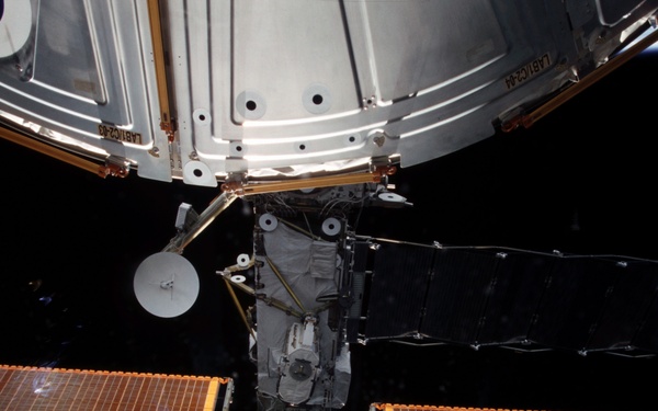 View of the forward side of Destiny and the Z1 and P6 Trusses taken during STS-108