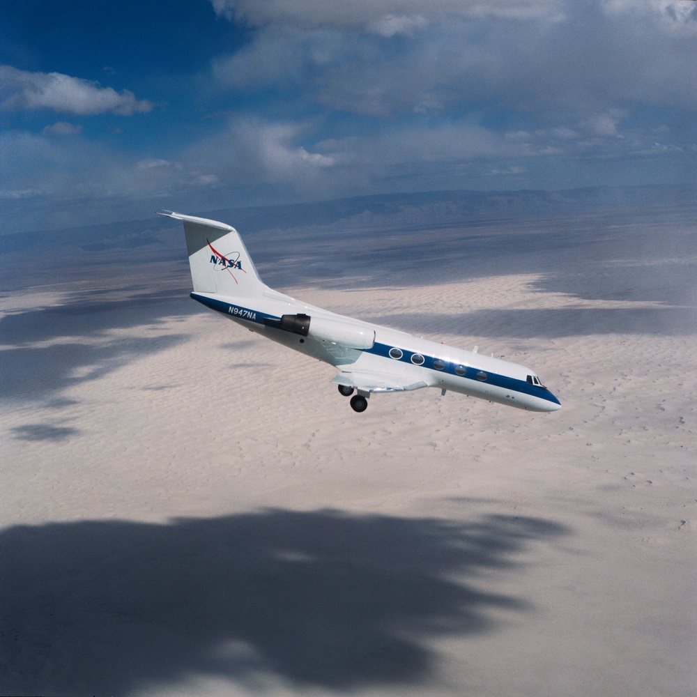 NASA Shuttle Training Aircraft in flight