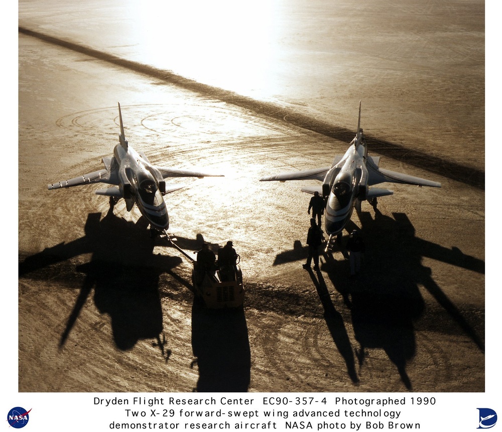 X-29 Ships #1 and #2 on Lakebed