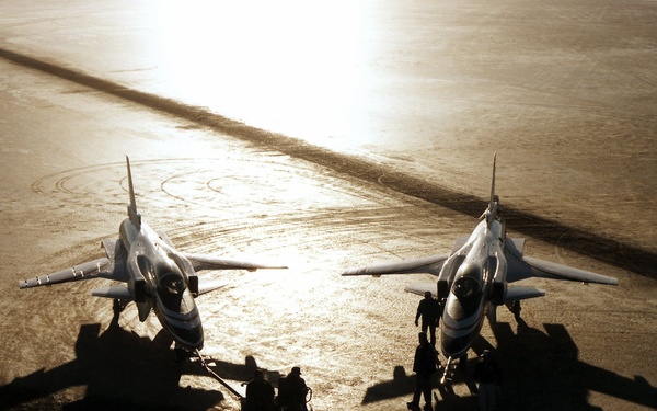 X-29 Ships #1 and #2 on Lakebed