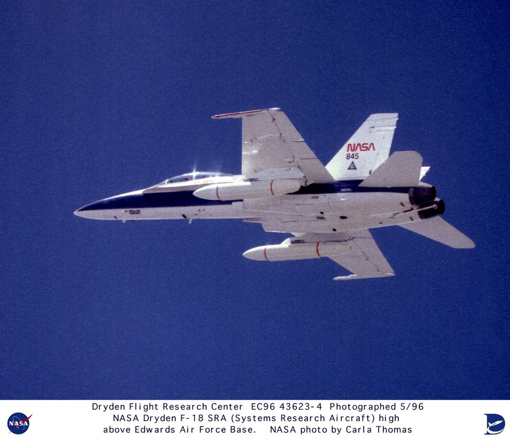 F-18 SRA during flight from below