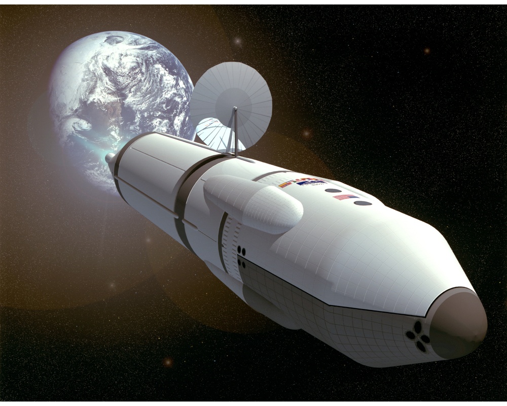 Digital images promoting future exploration of Mars and the Space Station