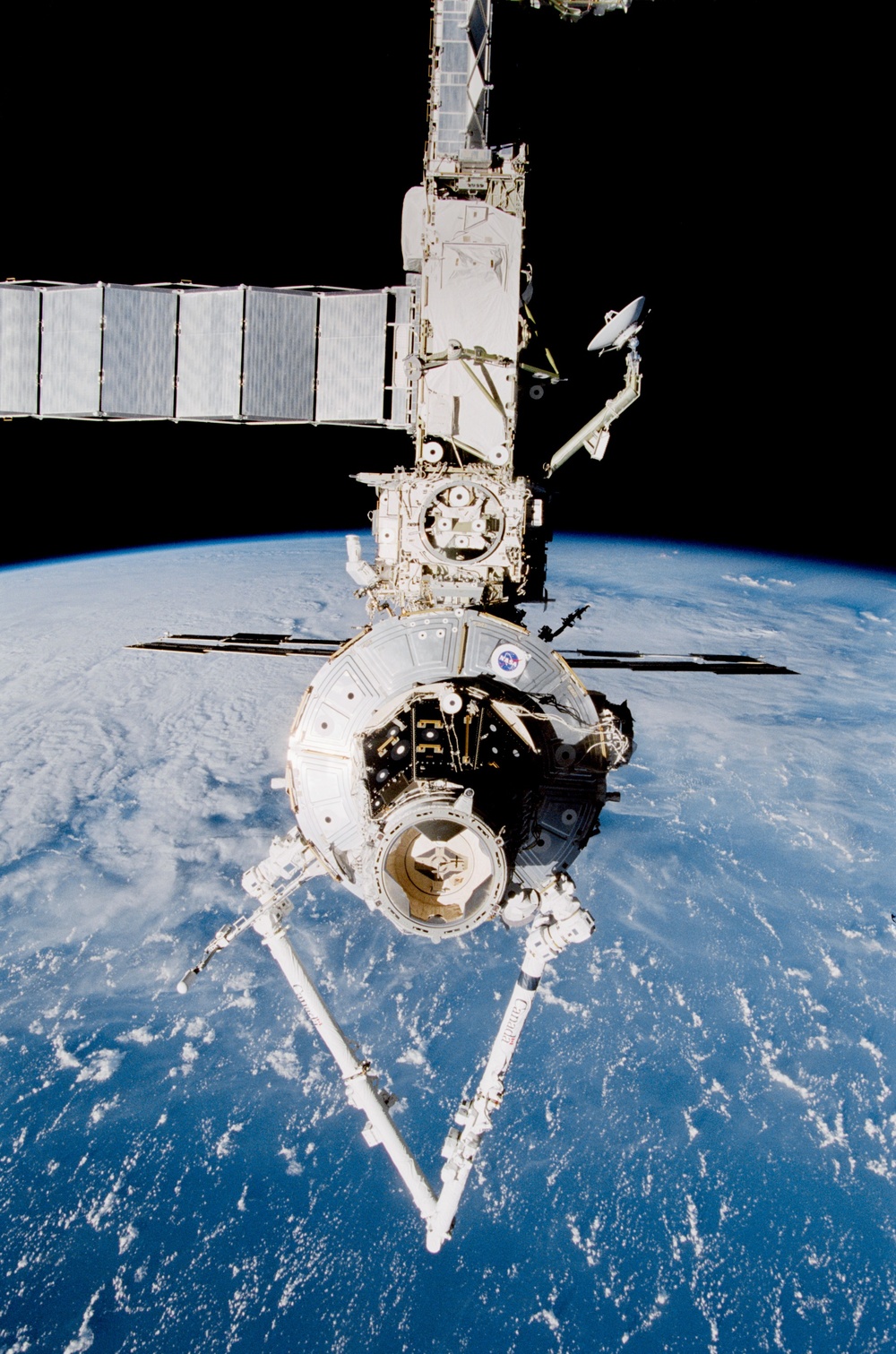 View of the ISS taken during final flyaround of STS-100