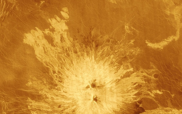 False Color Image of Volcano Sapas Mons