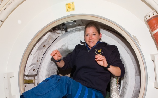 Melroy in the  Orbiter Docking Compartment ODC